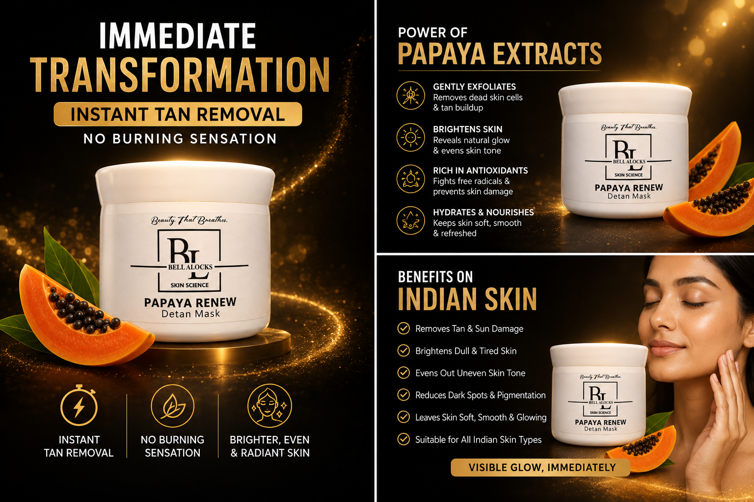 BellaLocks DeTan Papaya Mask