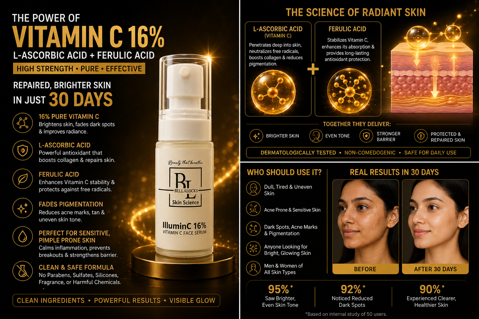 BellaLocks illumine C 16%* Face Serum